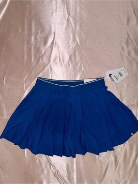 Reebok Royal Blue Pleated Skater Skirt with Contrast Waistband